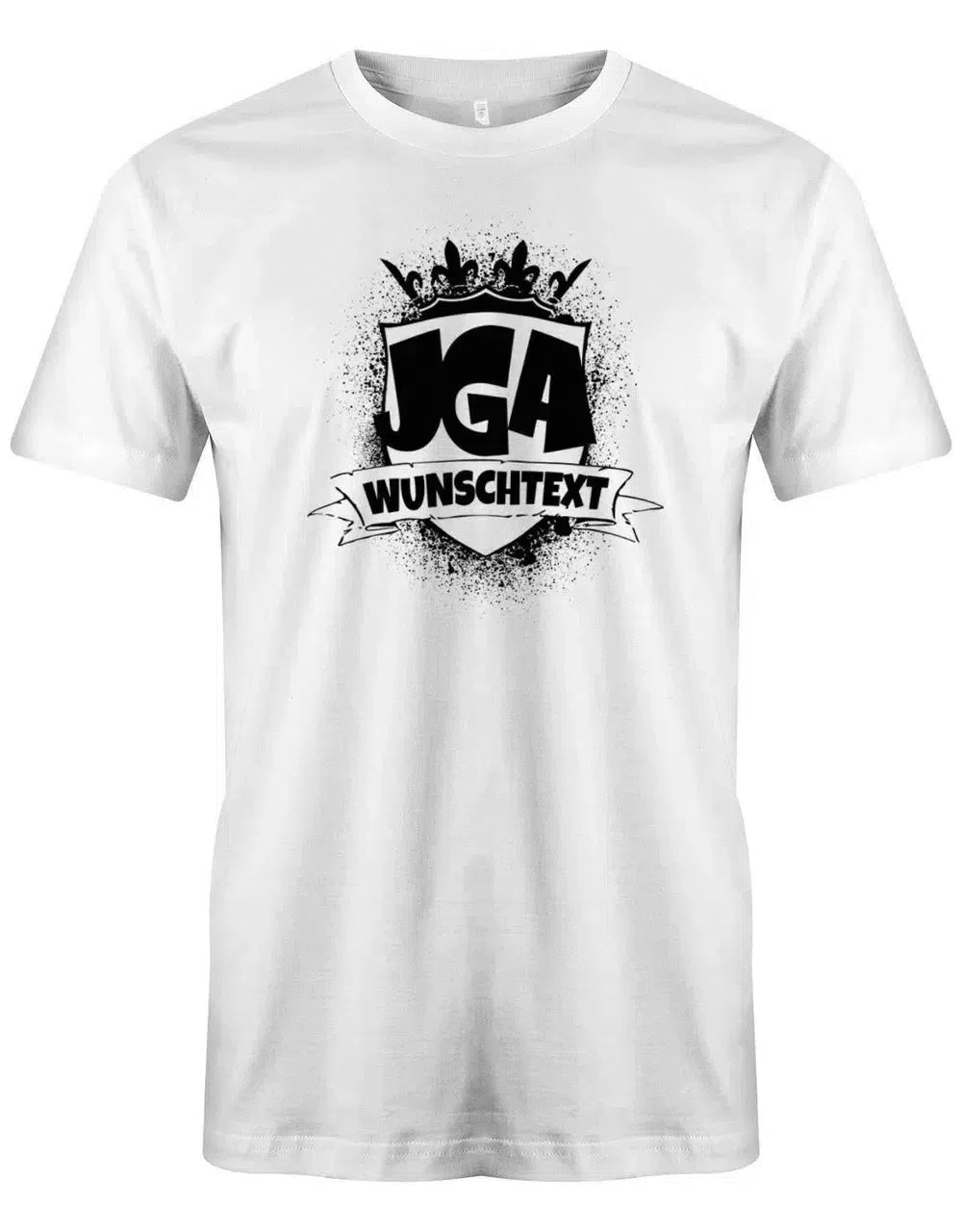 JGA Shirt Männer - JGA Wappen mit Krone und Name