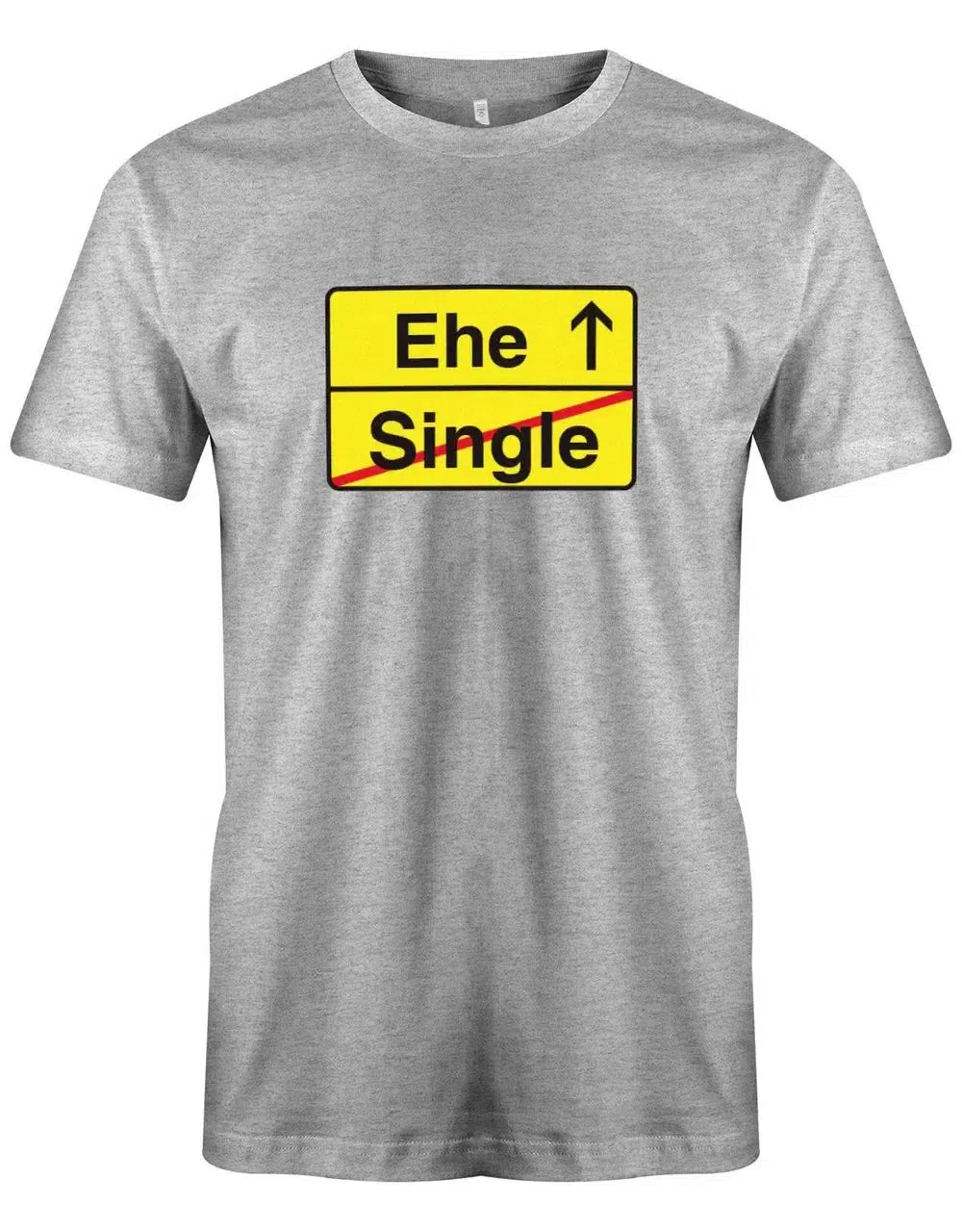 JGA Shirt Männer - Ortwechsel Schild Ehe Single - Bräutigam