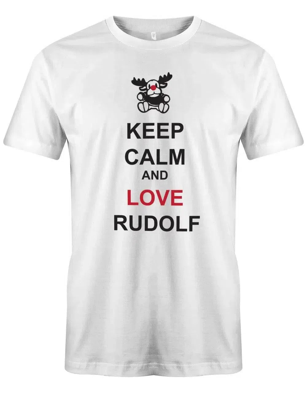 Keep Calm and love Rudolf - Weihnachten - Herren T-Shirt