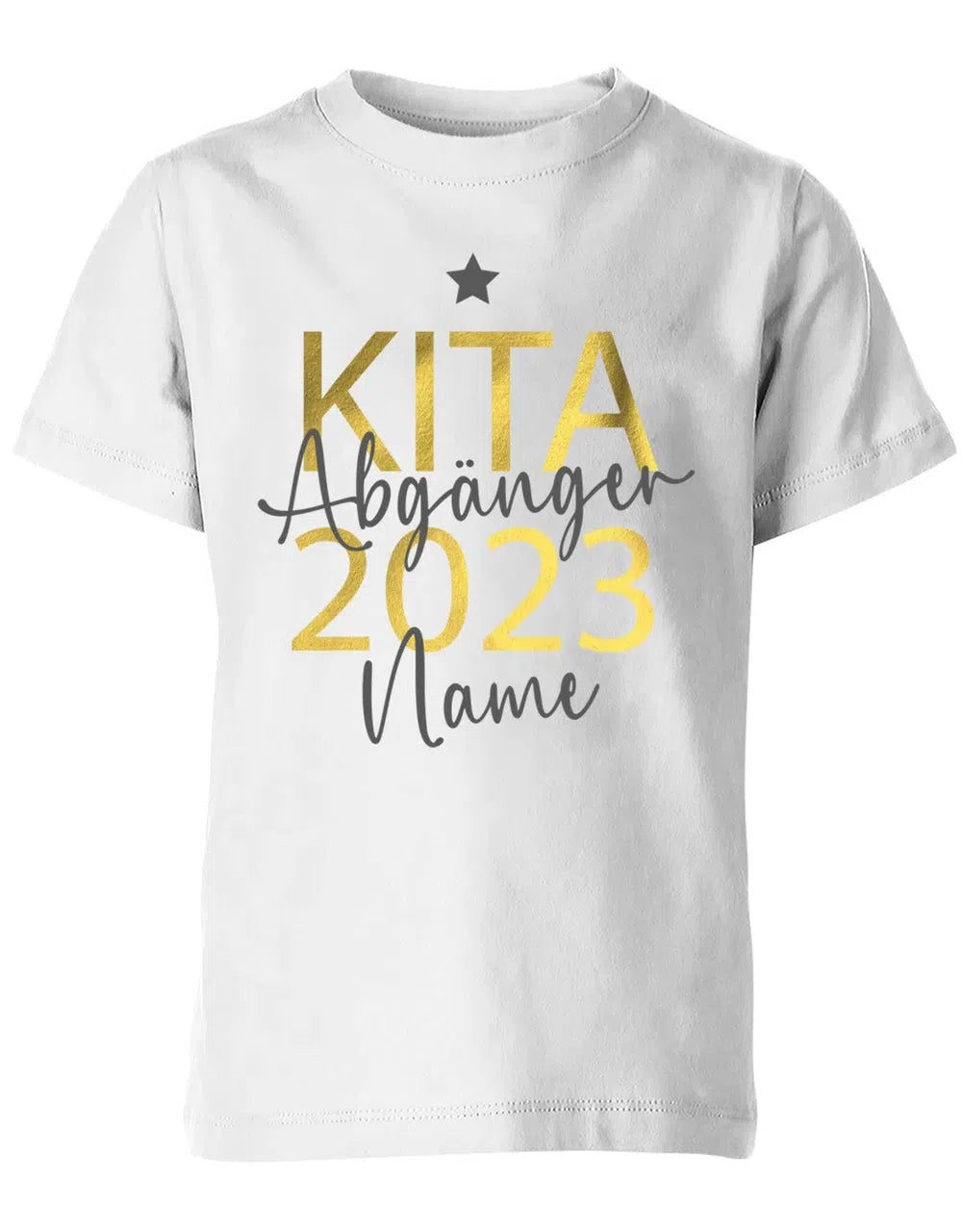Kita Abgänger 2025 mit Name Gold Stern - Einschulung T-Shirt