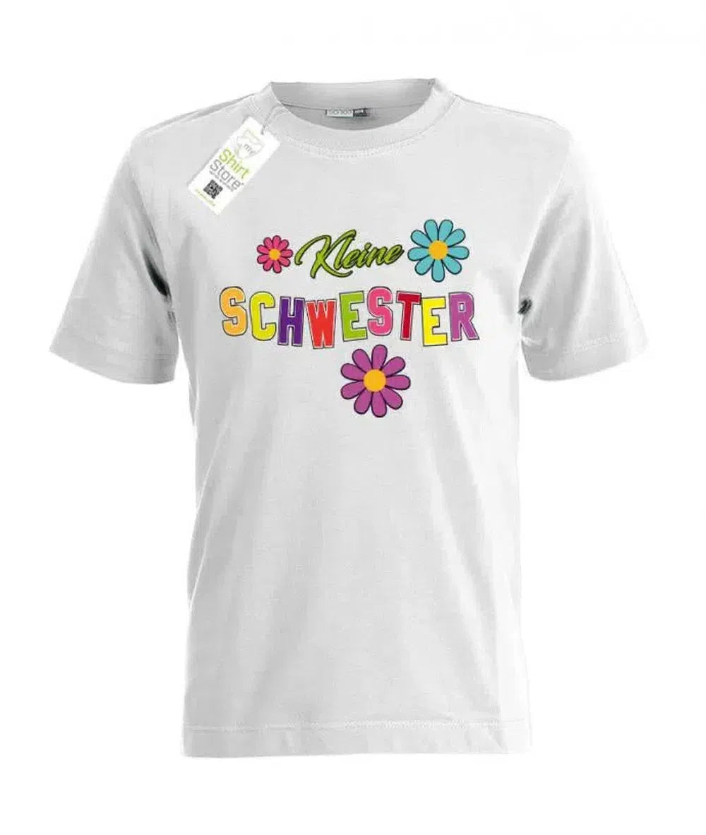 Kleine Schwester - Blumen - Kinder T-Shirt