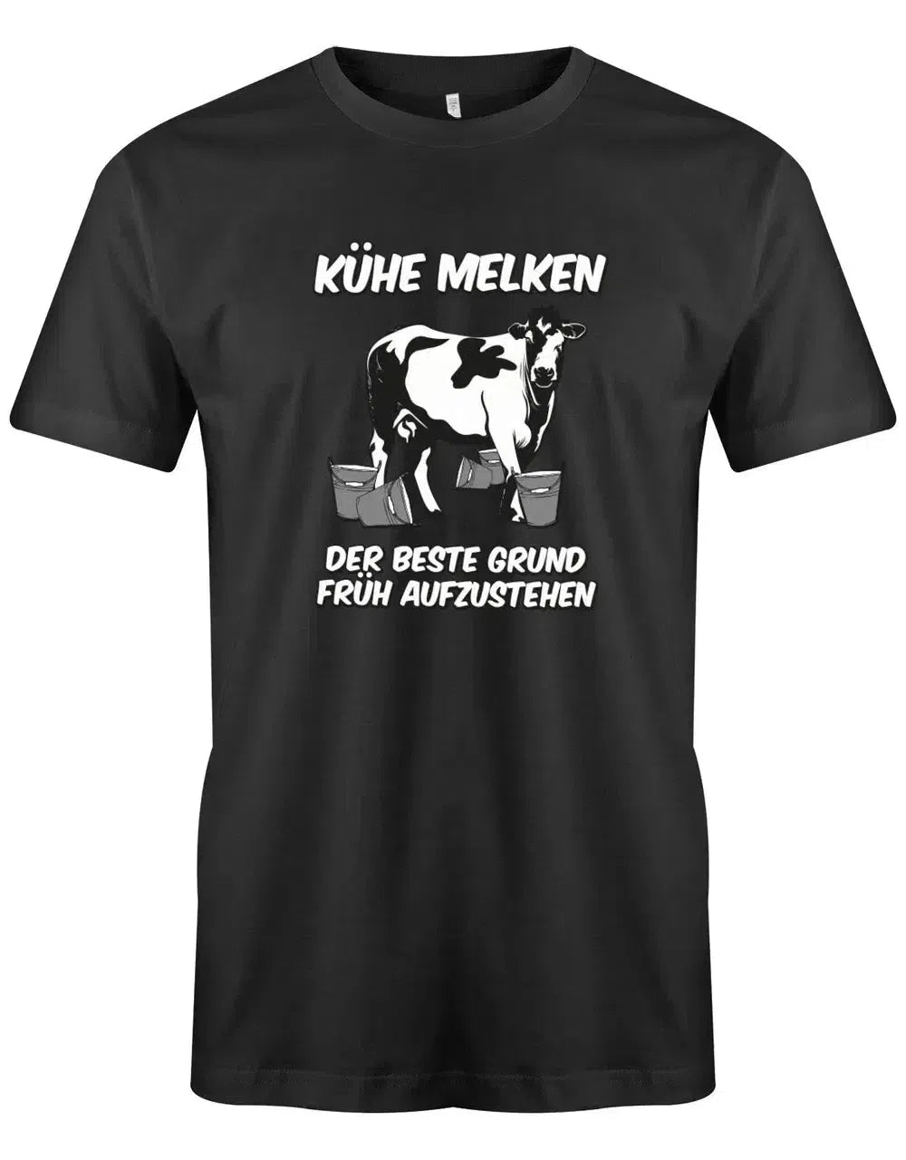 Kühe melken - der beste Grund früh aufzustehen Landwirt - Herren T-Shirt
