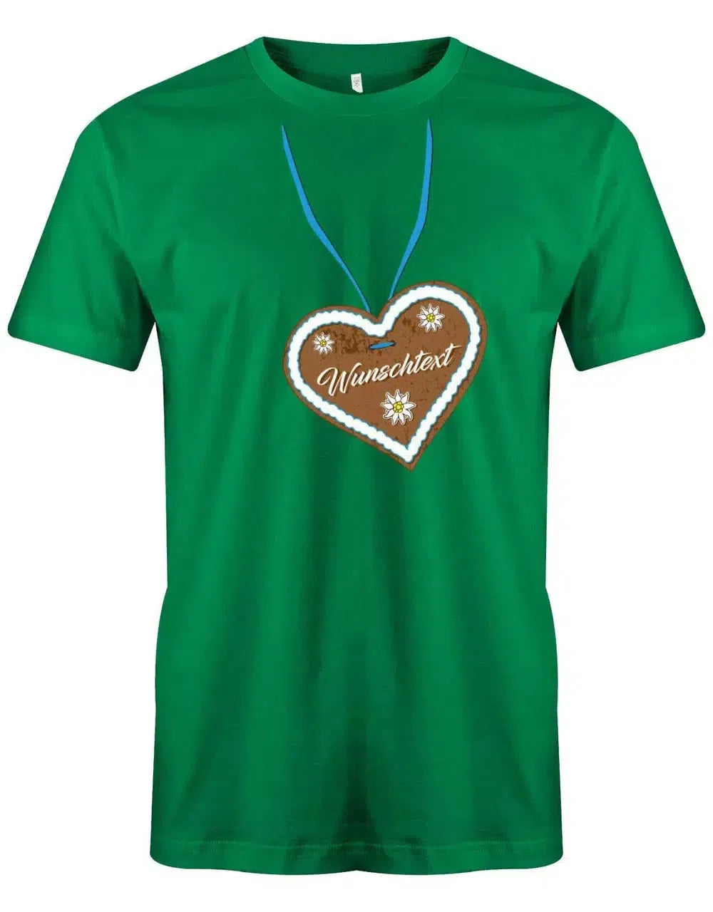 Lebkuchenherz personalisierbar mit Wunschtext - Oktoberbierfest Trachten Shirt Herren