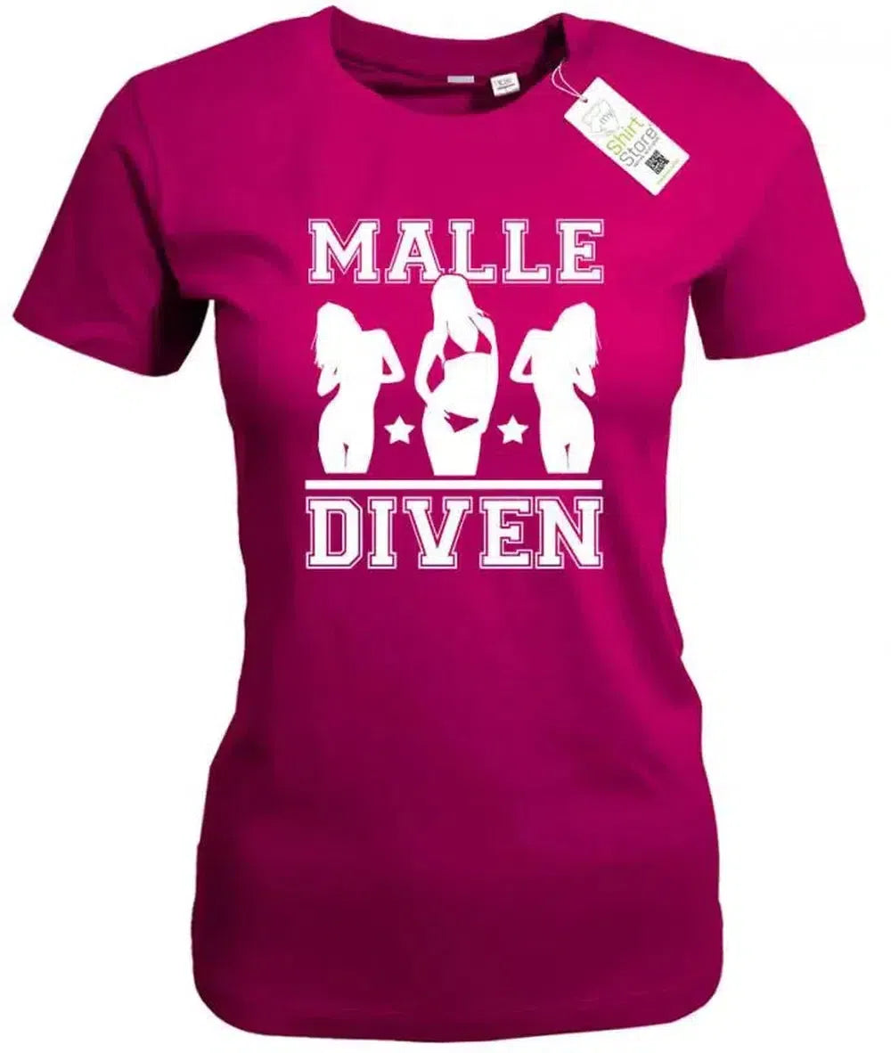 Malle Diven - Mallorca - Damen T-Shirt