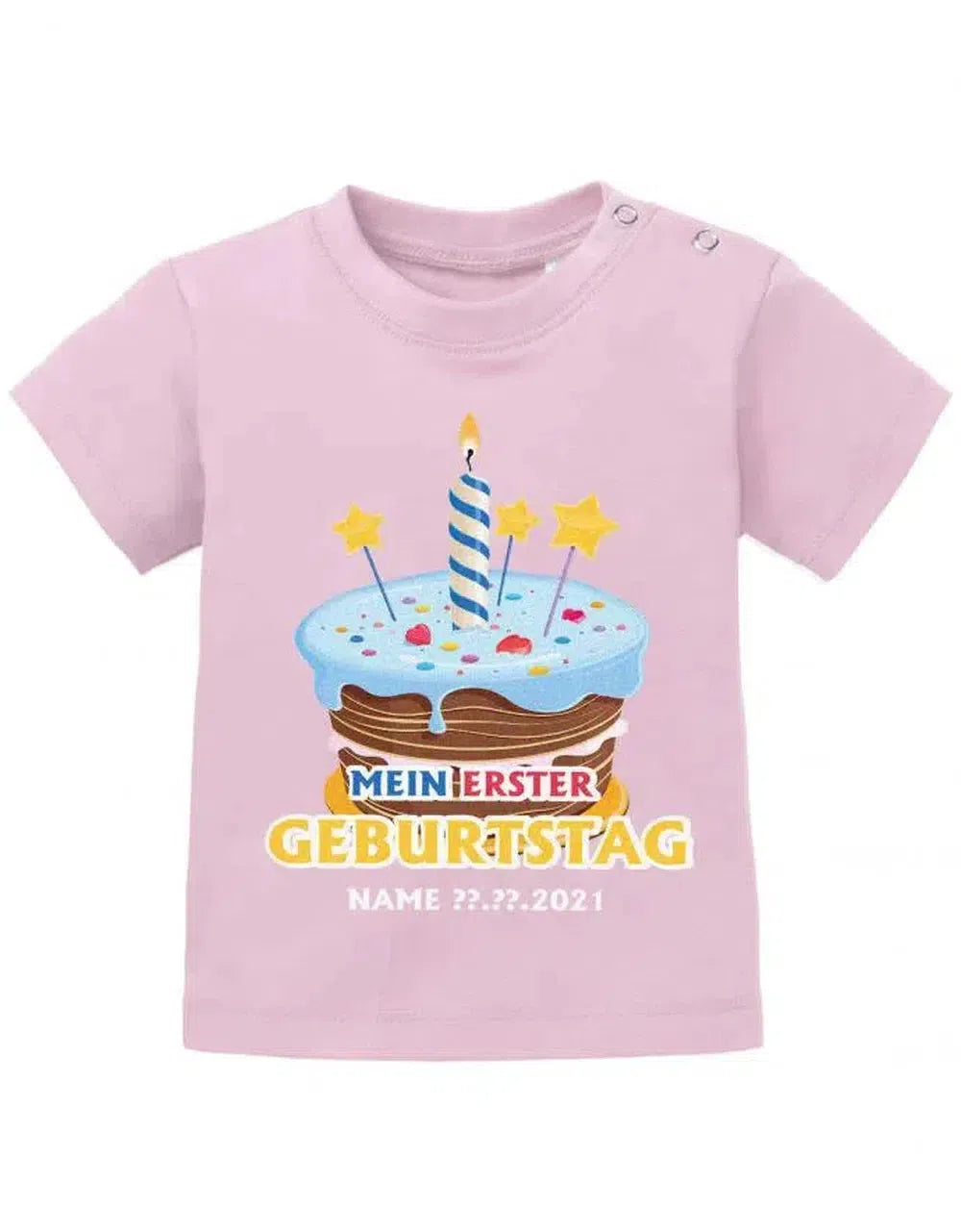 Mein erster Geburtstag personalsiert mit Name und Datum - erster Geburtstag - Baby Shirt