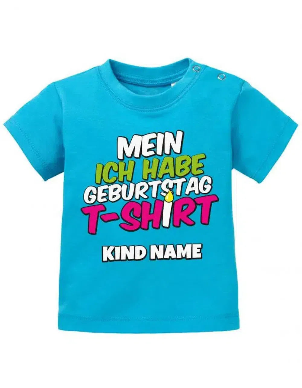 Mein erstes ich habe Geburtstag T-Shirt in Pink und Kerze - Mädchen - Baby Shirt