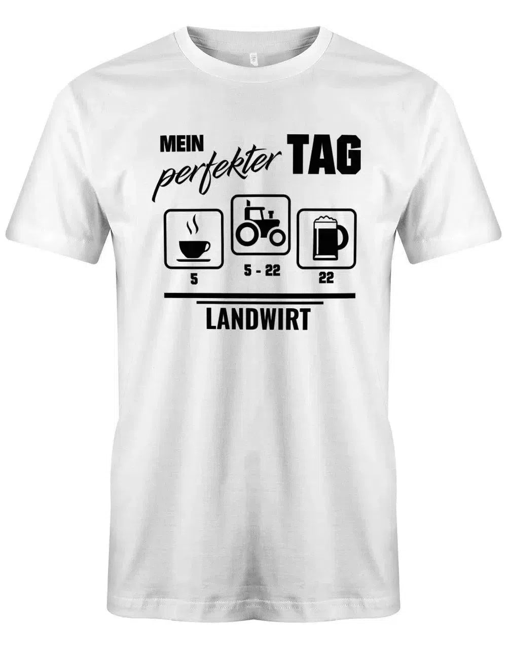 Mein perfekter Tag als Landwirt Traktor Bier - Herren T-Shirt