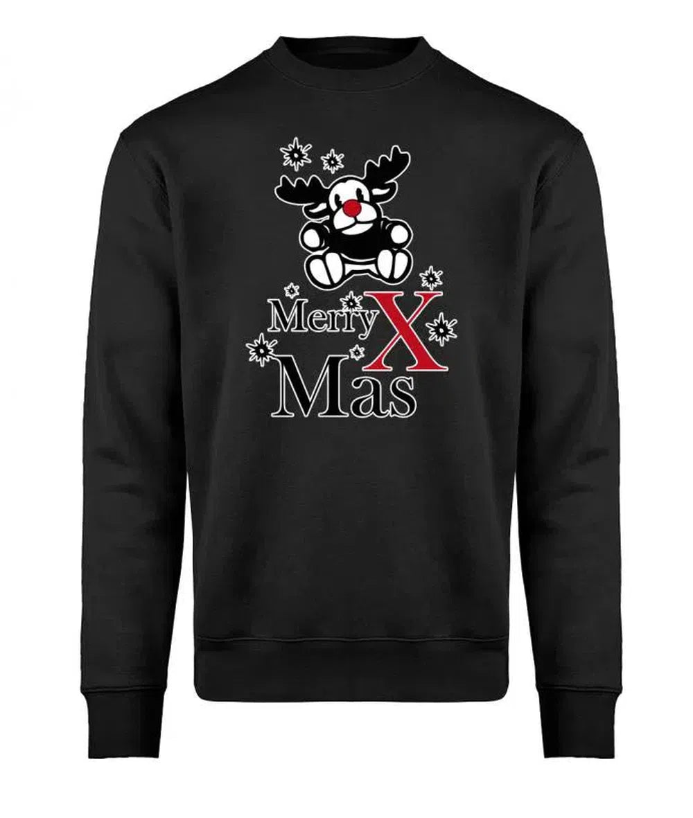 Merry X Mas Rudolf Weihnachten Pullover Unisex