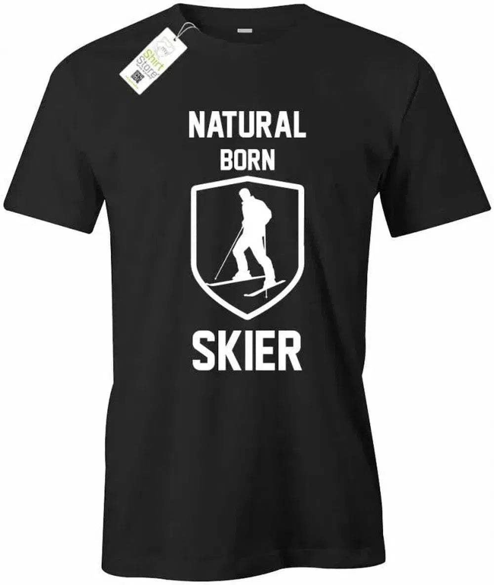 Natural born Skier - Herren T-Shirt