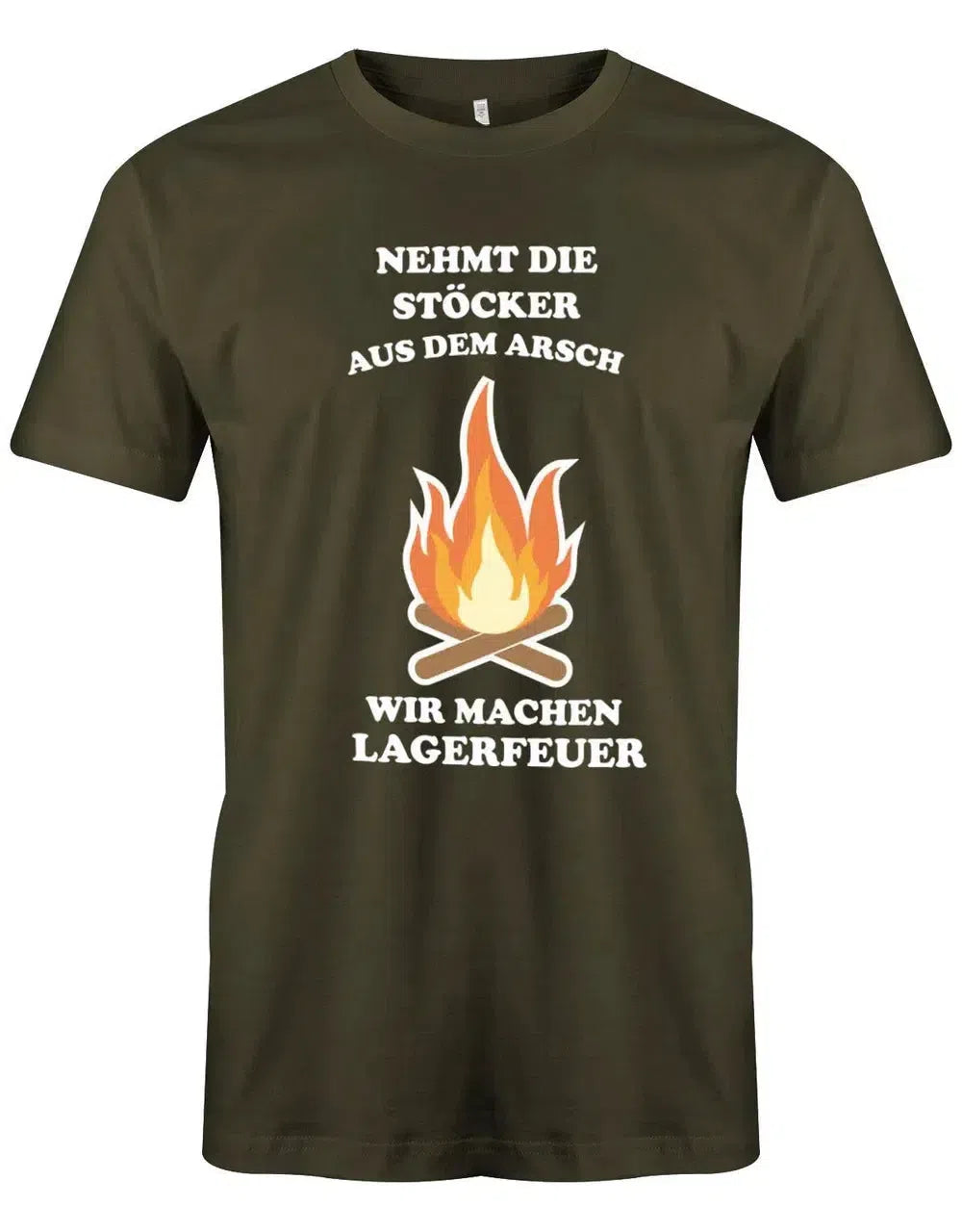 Nehmt die Stöcker aus dem Arsch wir machen Lagerfeuer - Camper - Herren T-Shirt
