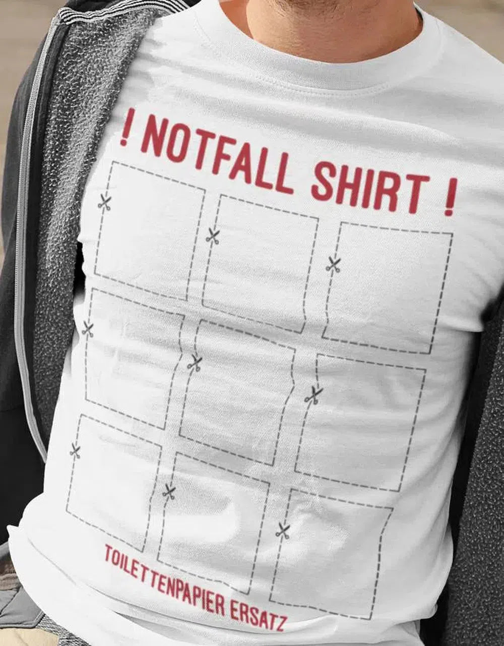 Notfall Shirt 9 Stück Toilettenpapier Fun Herren T-Shirt
