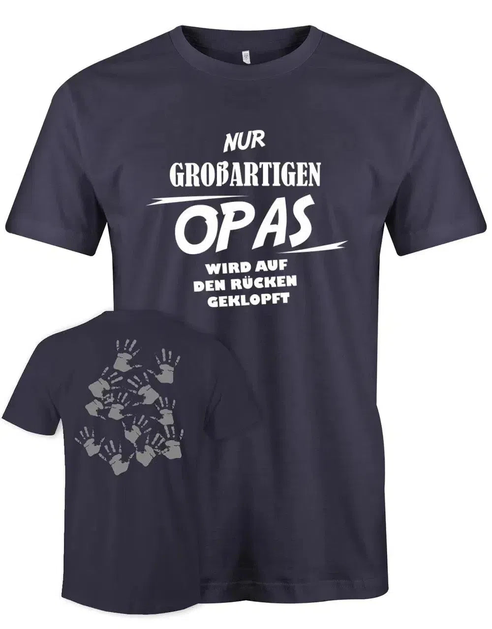 Nur großartigen Opas wird auf den Rücken geklopft - Herren T-Shirt