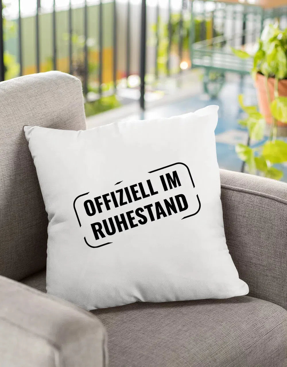 Offiziell Im Ruhestand Stempel Style - Rente Zierkissen