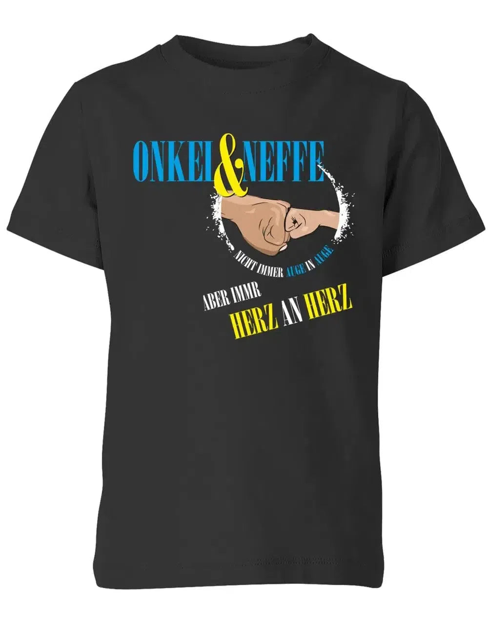 Onkel und Neffe nicht immer Auge in Auge aber immer Herz an Herz - Onkel - Kinder T-Shirt