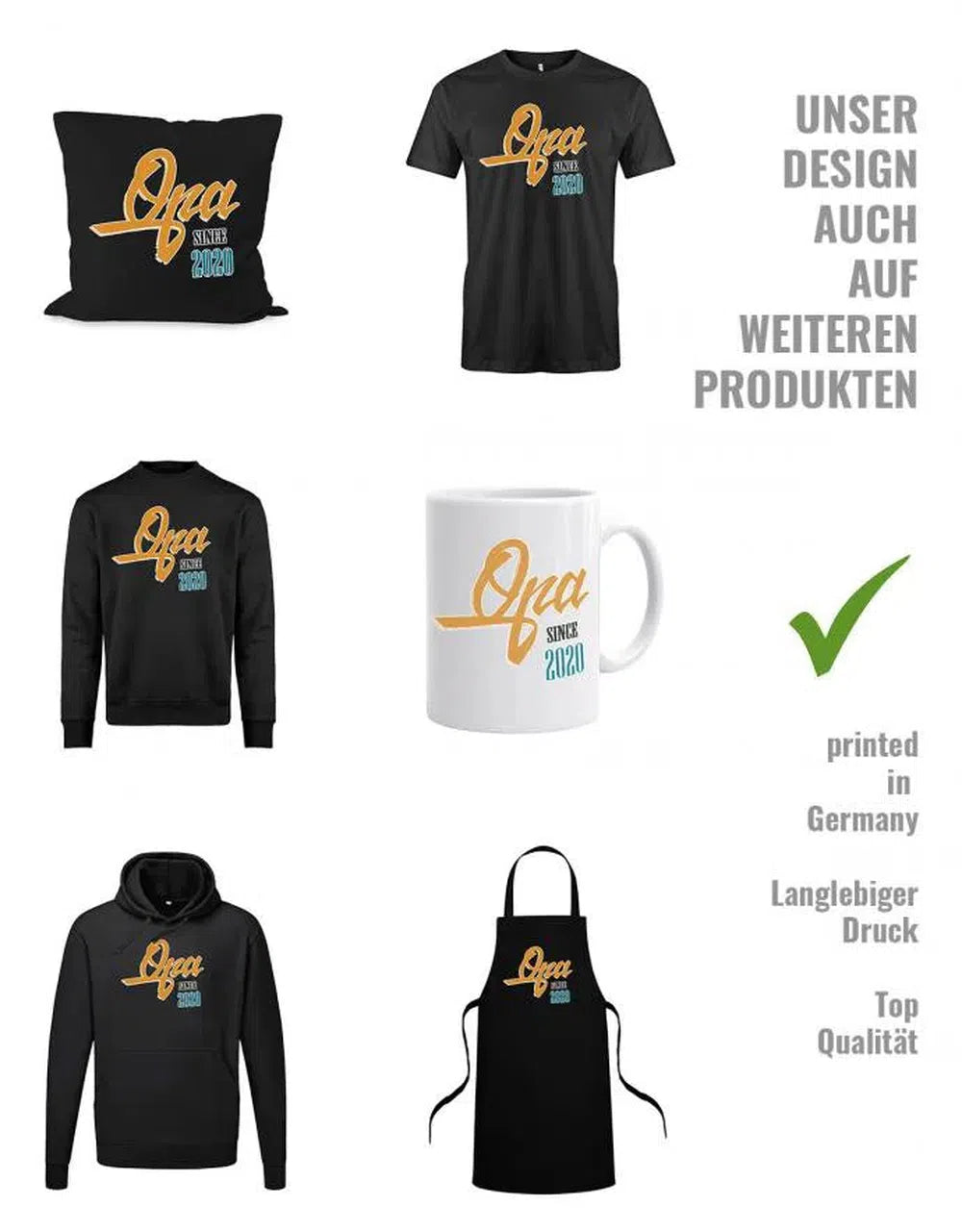 Opa Herren T-Shirt - Opa since 2021 - Geschenk für Opa