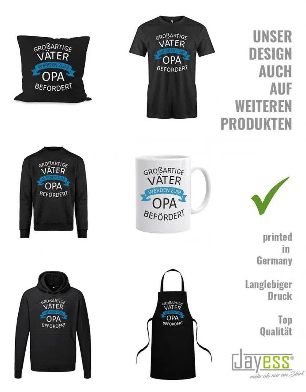 Opa Pullover - Großartige Väter werden zum Opa befördert - Sweatshirt Geschenk für Opa