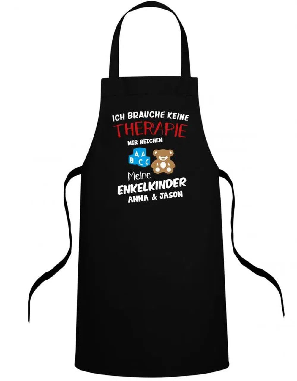 Opa Schürze - Ich brauche keine Therapie mir reichen meine Enkelkinder Wunschname - Geschenk für Opa