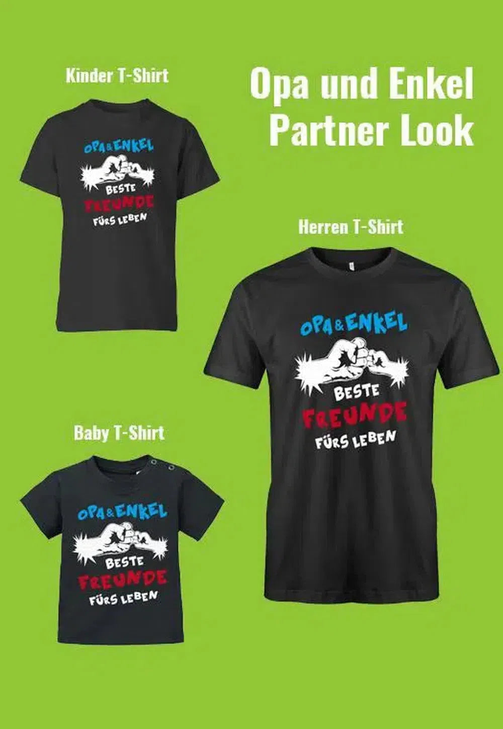 Opa und Enkel - Beste Freunde fürs Leben - Comic - Herren T-Shirt