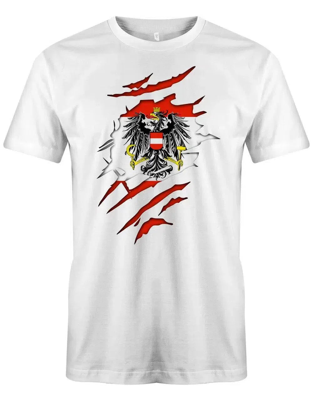 Österreich Shirt aufgerissen - WM EM Fan T-Shirt - Herren T-Shirt