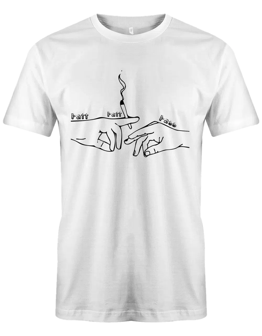 Paff Paff Pass - Joint Hände Cannabis T Shirt - Lustiges T Shirt