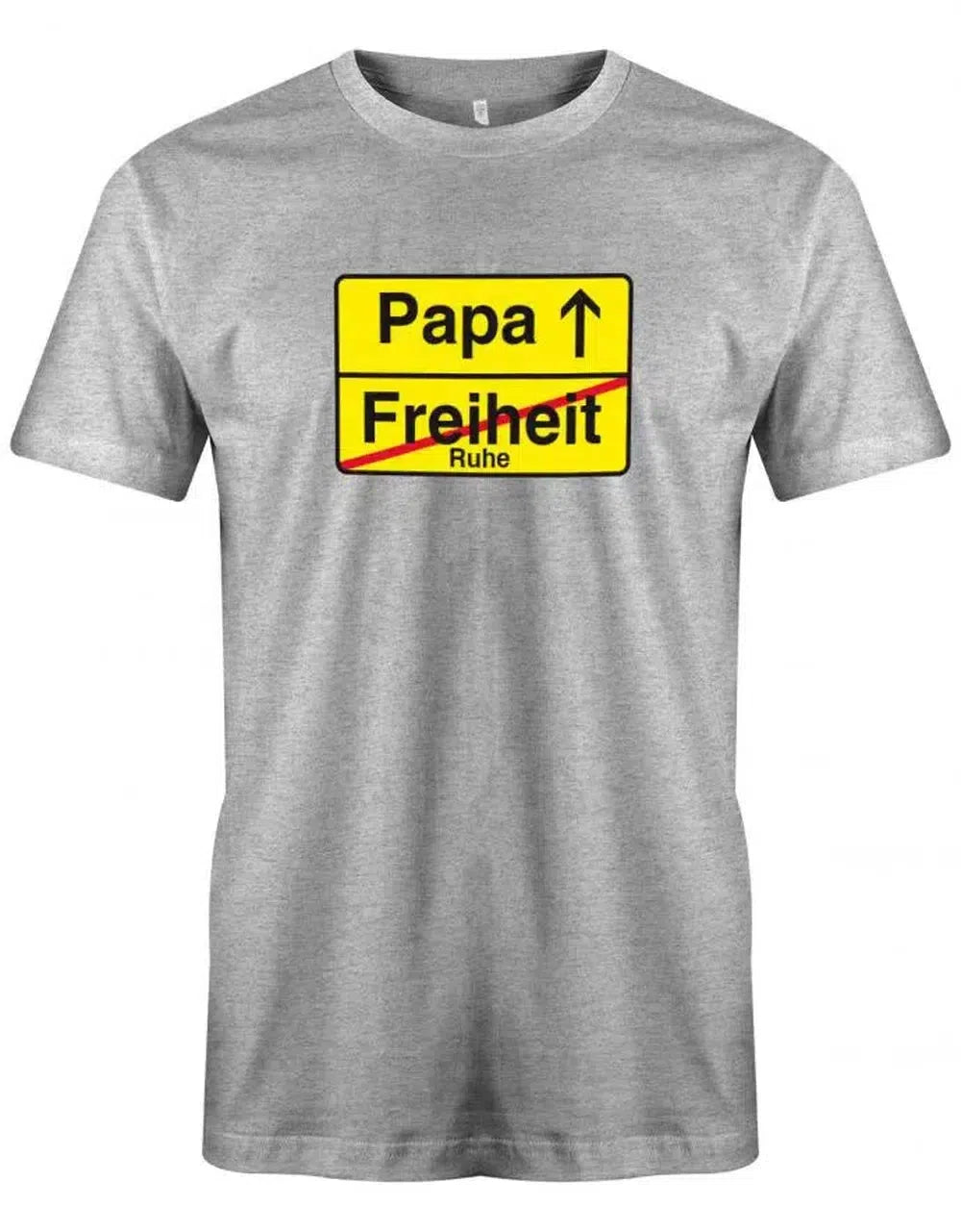 Papa Freiheit Ruhe Ortsschild - Werdender Papa Shirt Herren
