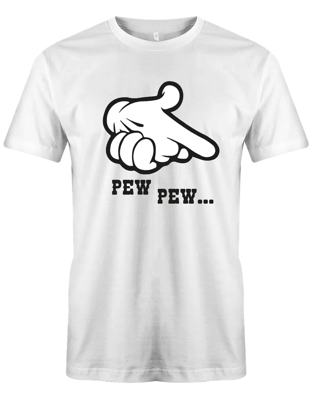 Pew Pew Hände als Waffe Comic - Lustiges T Shirt