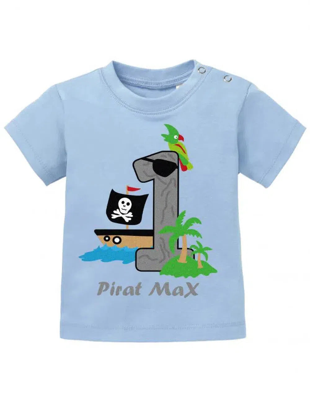 Piraten Shirt zum ersten geburtstag - personalsiert mit Name - Baby Shirt