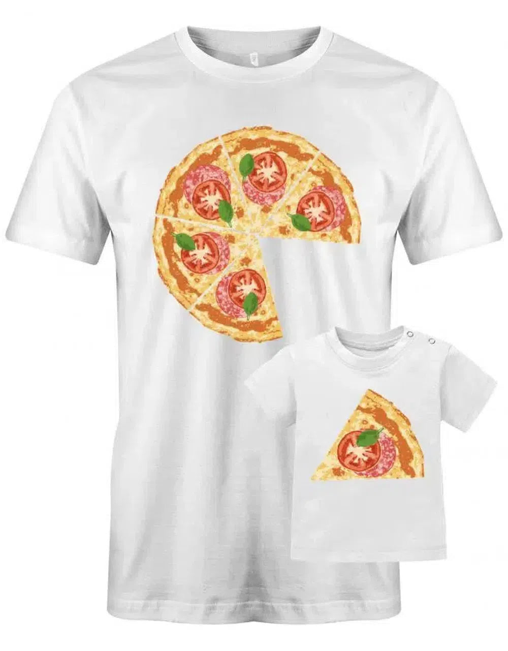Pizza Couple Papa Kind Shirts 2Stk - Set - Papa Pizza Shirt Herren
