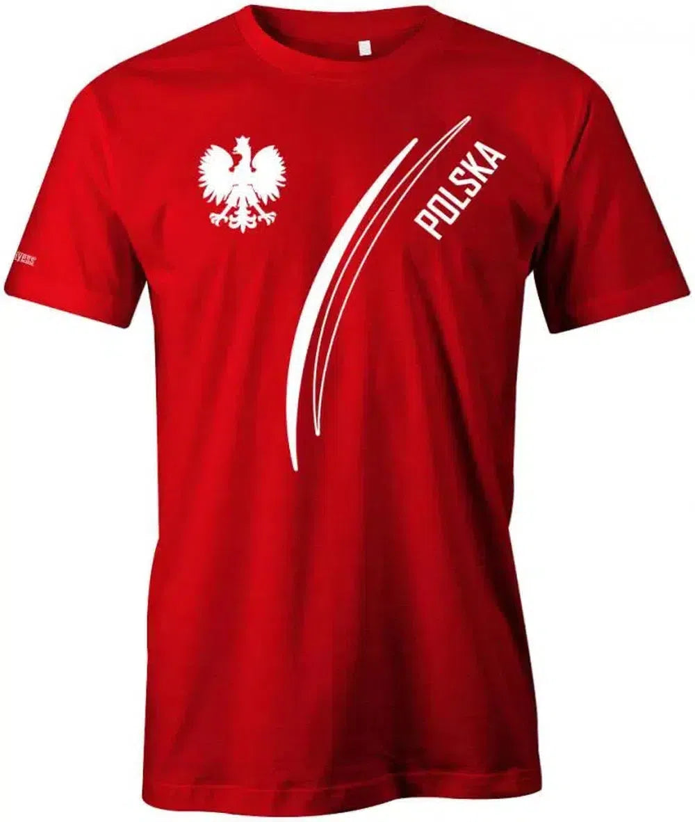 Polska Fan T-Shirt 103 - Personalisierbar mit Wunschname und Wunschnummer - Polen Herren T-Shirt