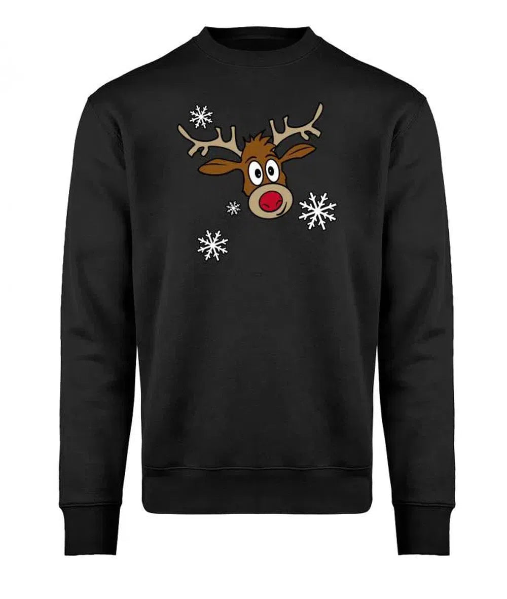 Rudolf Schneeflocken Weihnachten Christmas Pullover Unisex