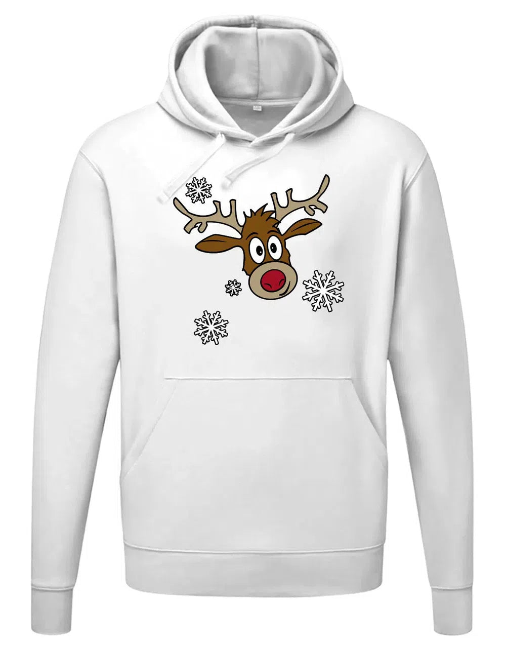 Rudolf Schneeflocken Weihnachten Hoodie Unisex
