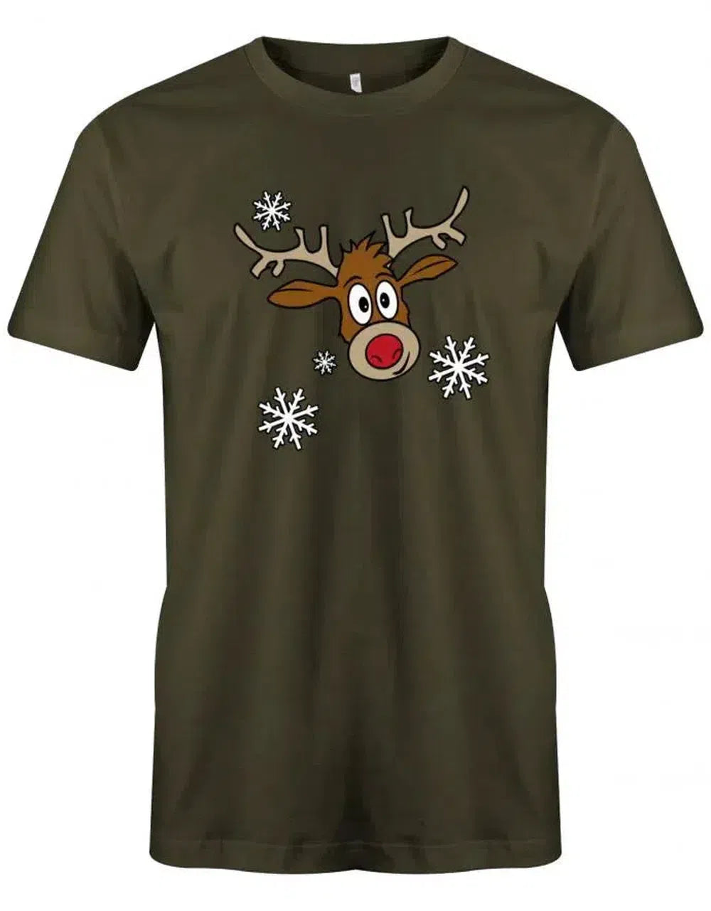 Rudolph - Schneeflocken - Weihnachten - Herren T-Shirt