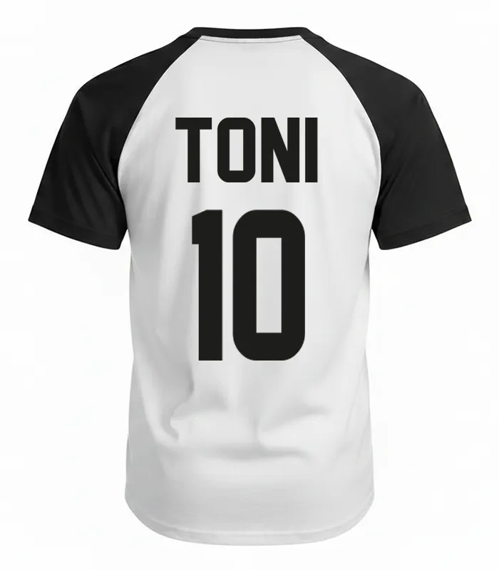 Deutschland T-Shirt WM 2026 personalisiert mit Wunschname Toni und Nummer 10 Rückseite