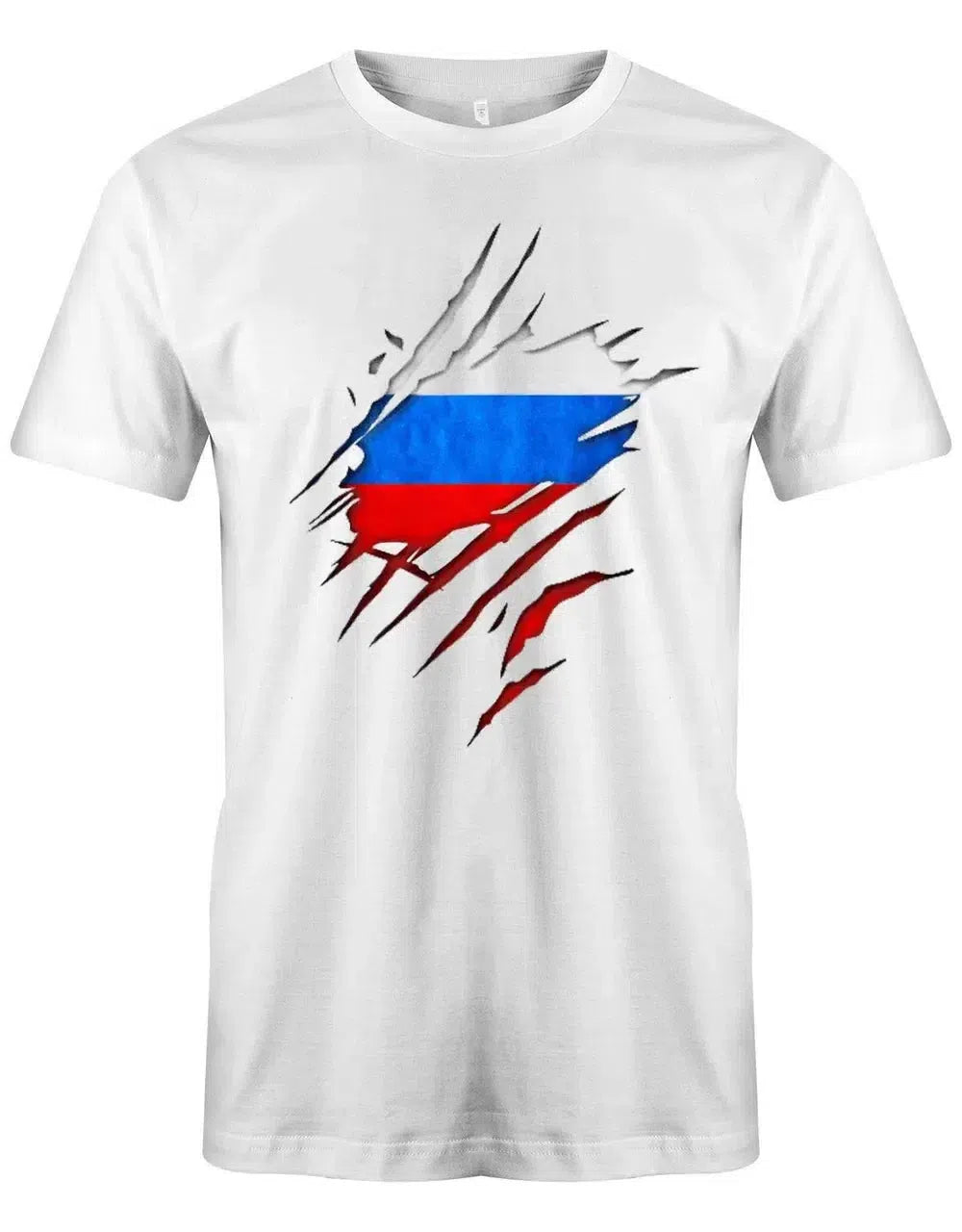Russland - aufgerissenes Shirt - WM EM - Herren T-Shirt
