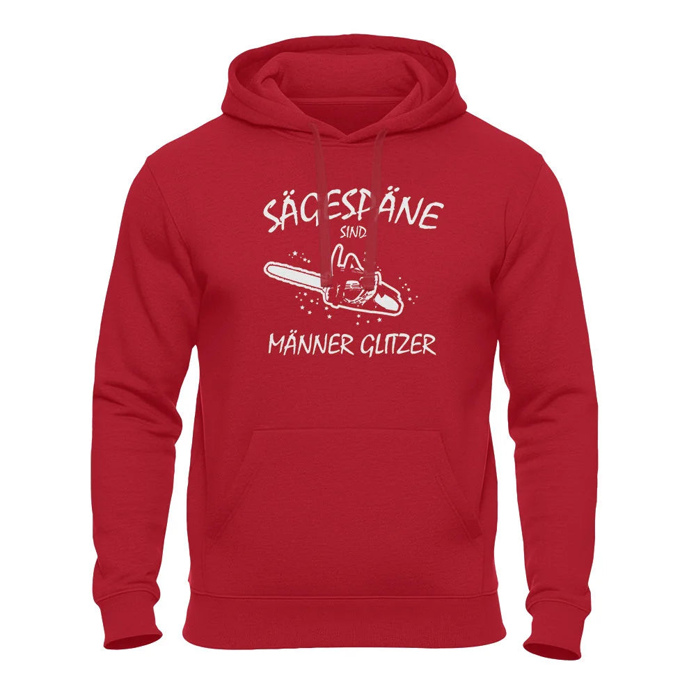 Sägespäne sind Männer Glitzer Kettensäge - Holzfäller - Unisex Hoodie Rot