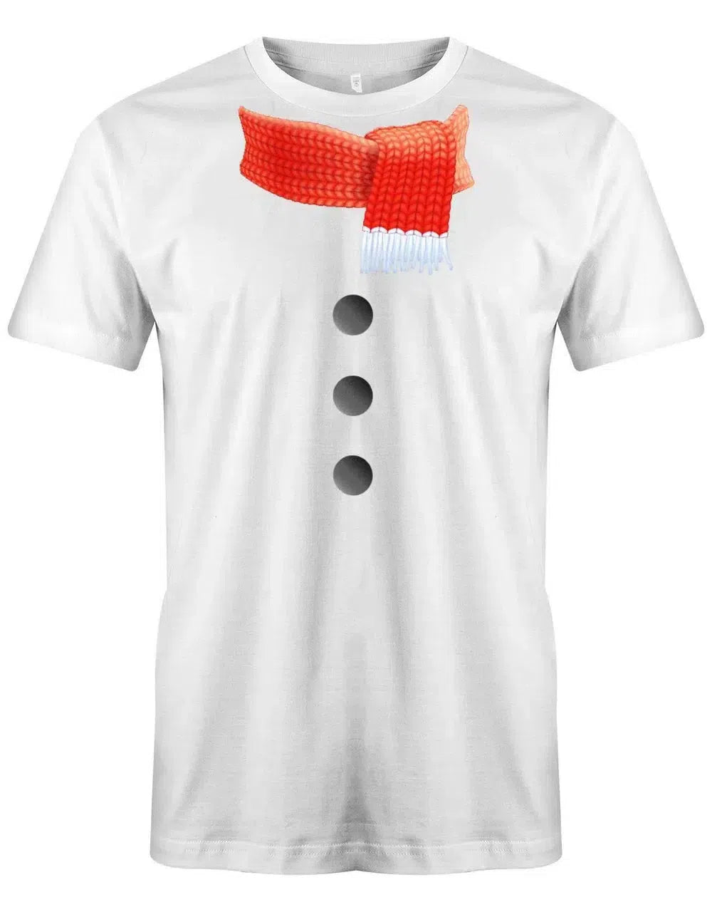 Schneemann Schal Kostüm - Herren T-Shirt