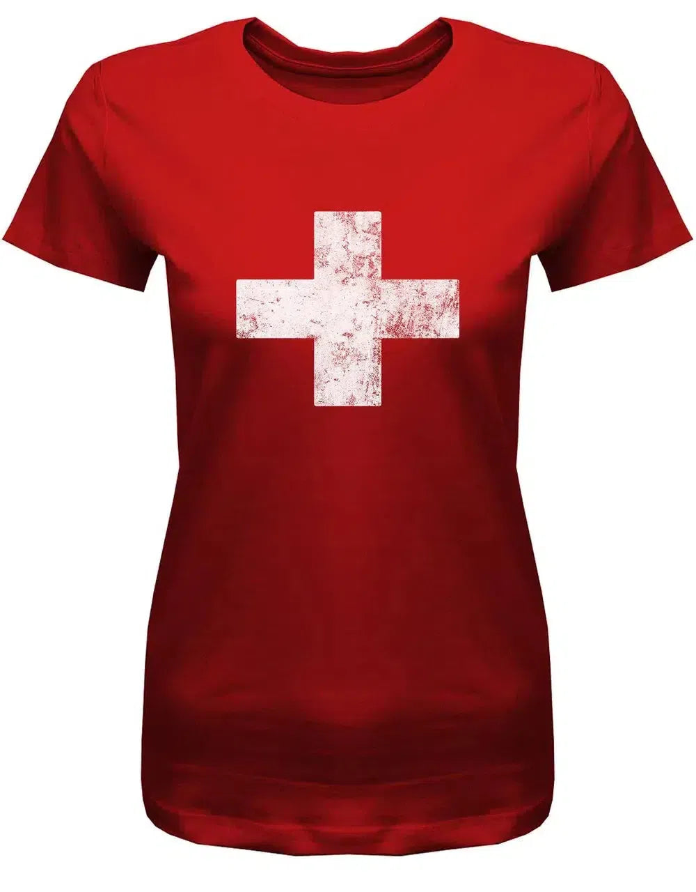 Schweiz - Vintage - Fahne - EM WM - Fan - Damen T-Shirt