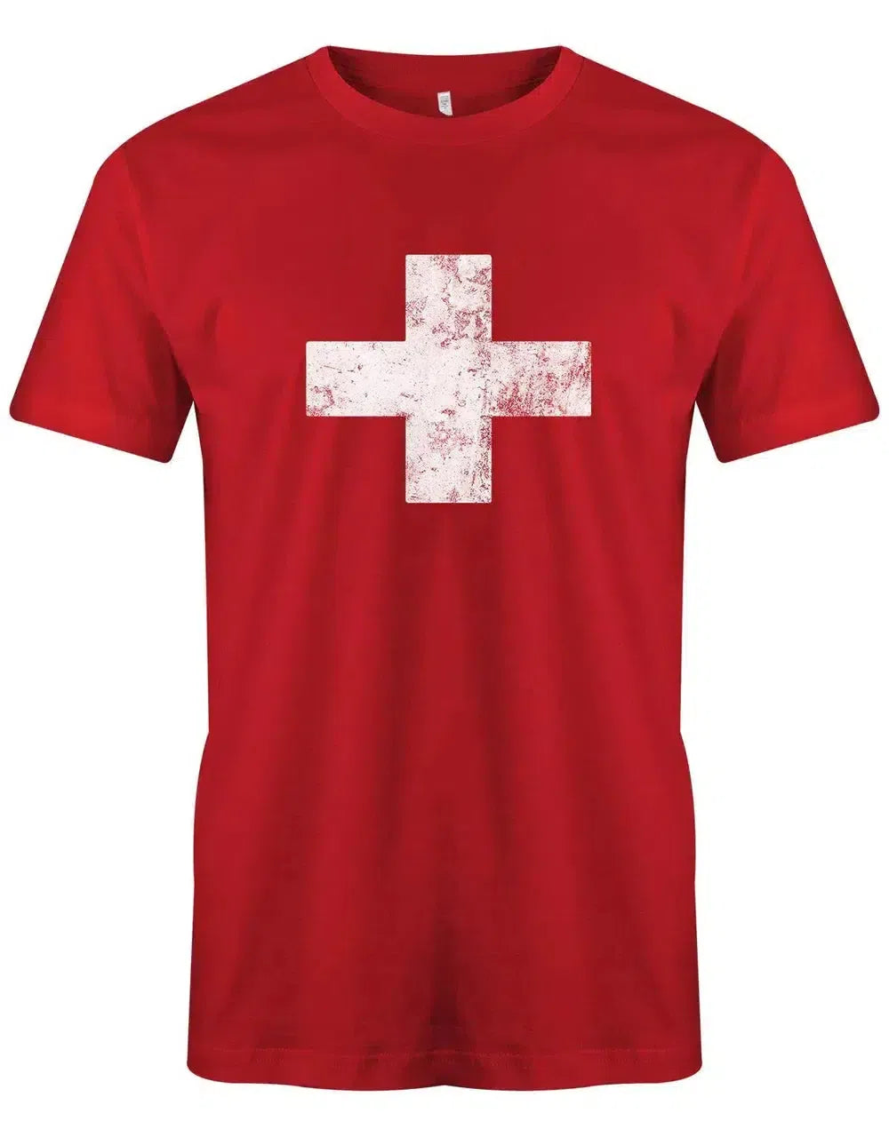 Schweiz - Vintage - Fahne EM WM - Switzerland - Herren T-Shirt