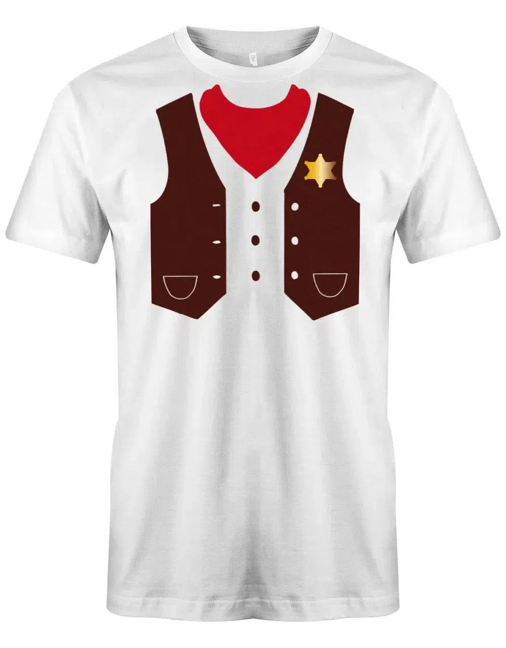 Sheriff Kostüm - Fasching - Herren T-Shirt