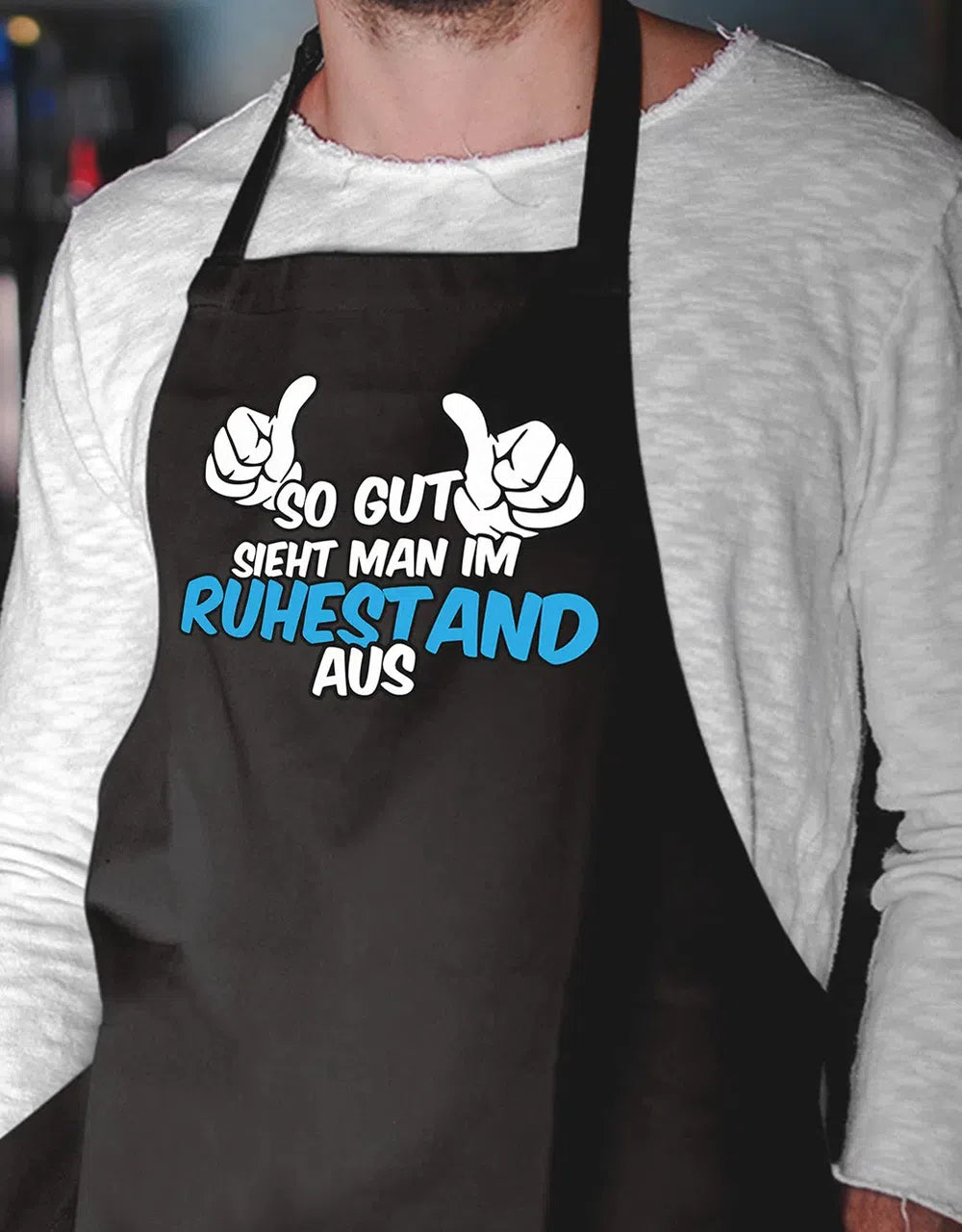 So gut sieht man im Ruhestand aus - Rentner Schürze