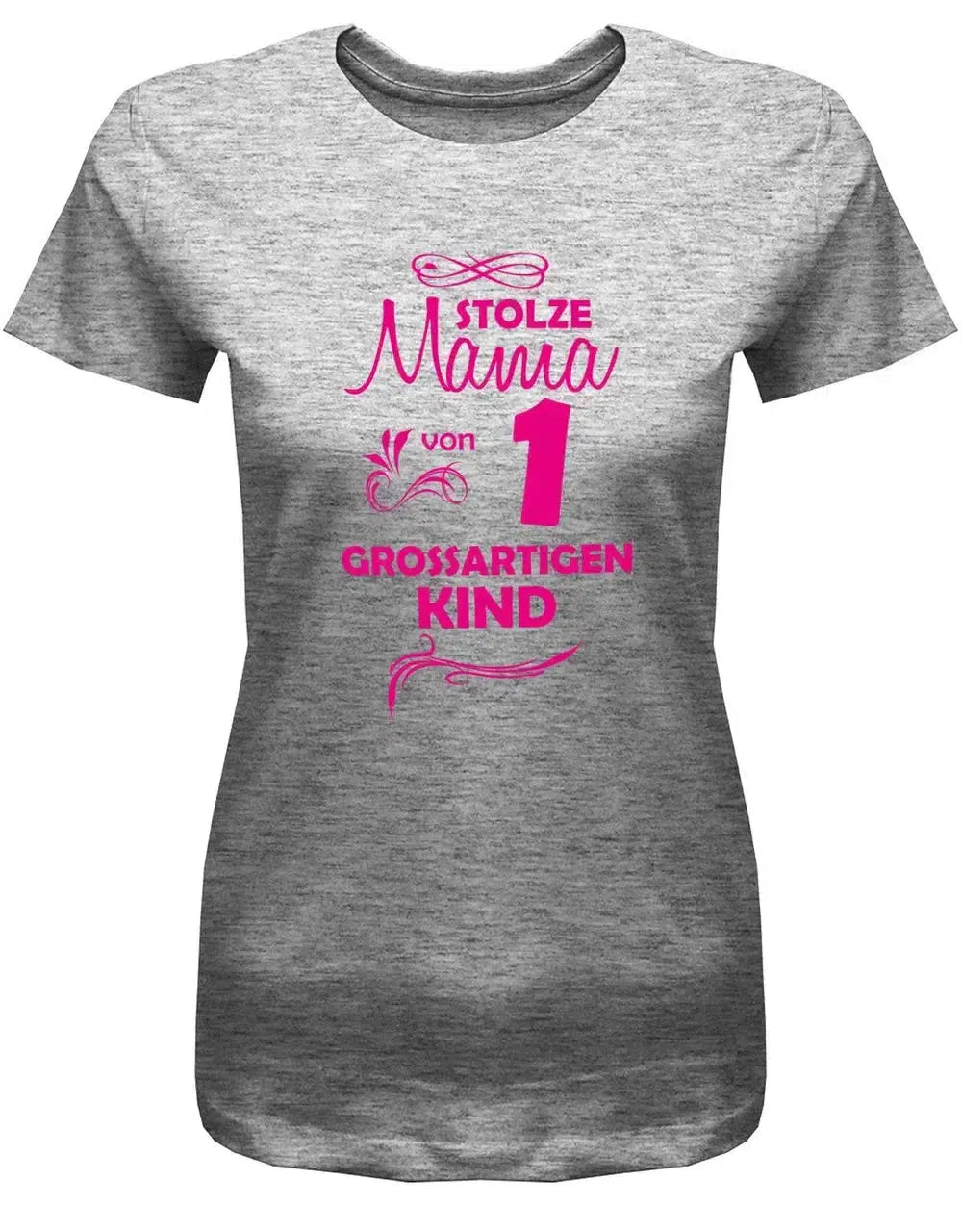Stolze Mama von 1 großartigen Kind - Mutter - Damen T-Shirt