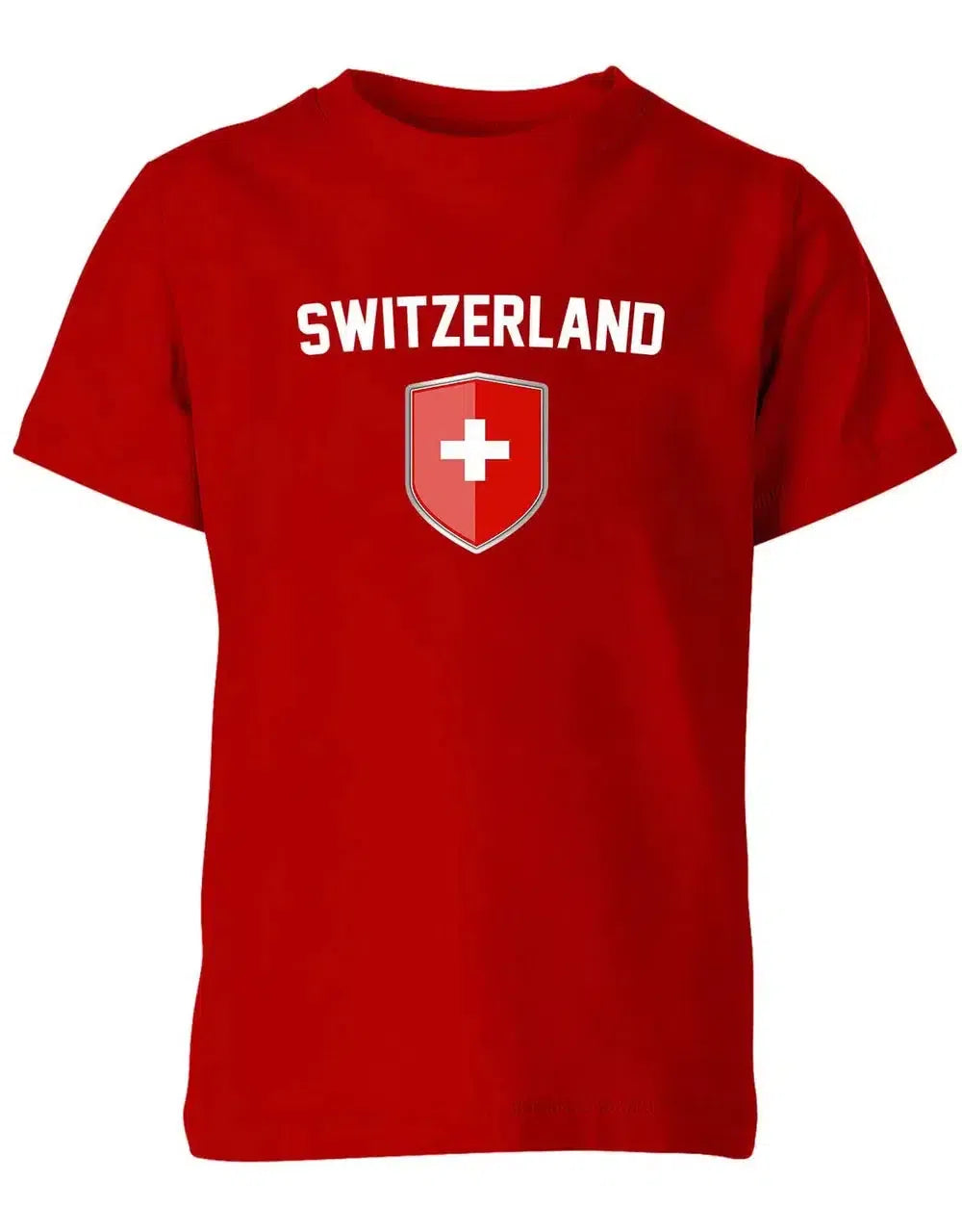 Switzerland - Fan T-Shirt - EM WM - Wappen Mitte - Schweiz Fan - Kinder T-Shirt