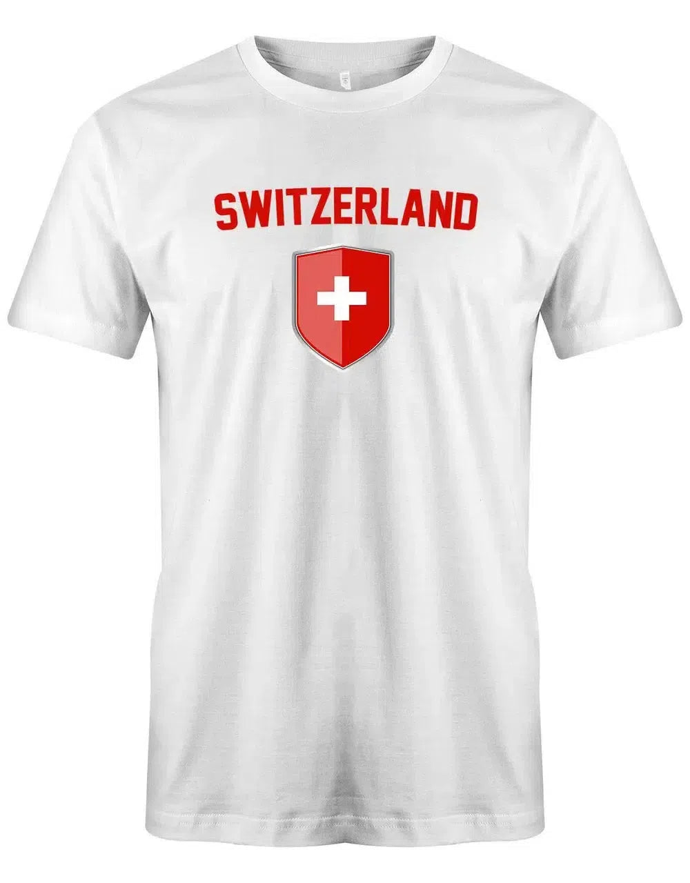 Switzerland - Fan T-Shirt EM WM Wappen Mitte - Schweiz- Herren T-Shirt