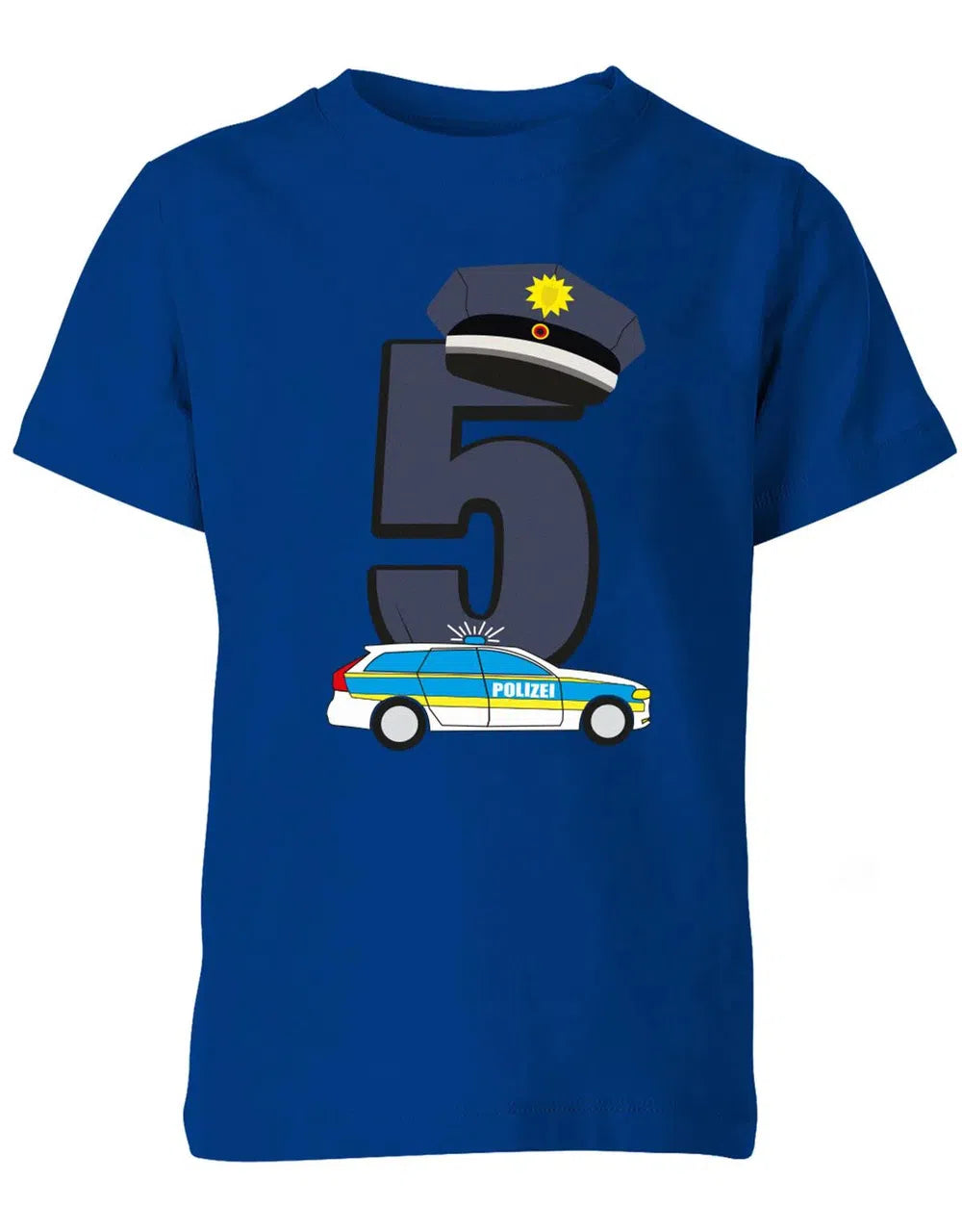 T-Shirt 5 Geburtstag Polizei Junge und Mädchen