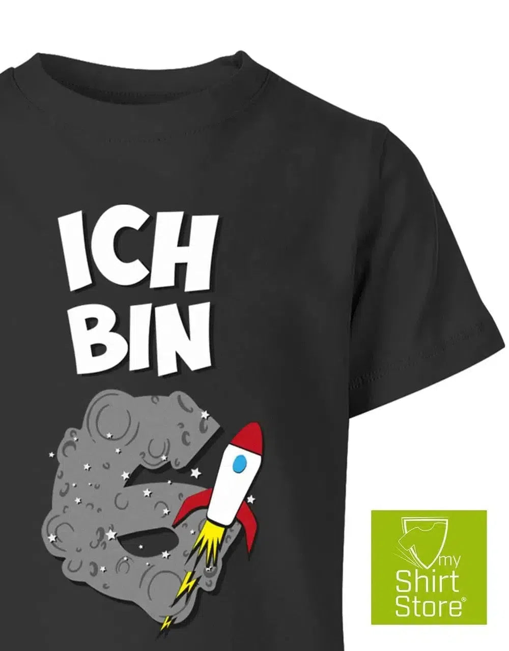 T-Shirt 6 Geburtstag Weltraum Weltall Rakete Astronaut für Junge und Mädchen