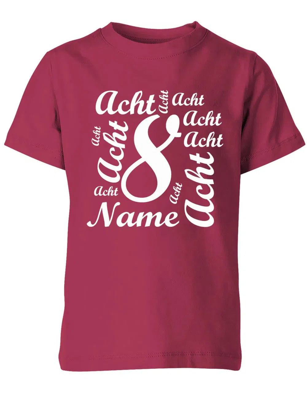 T-Shirt 8 Geburtstag Ganz viele Achten personalisierbar mit Name für Jungen und Mädchen