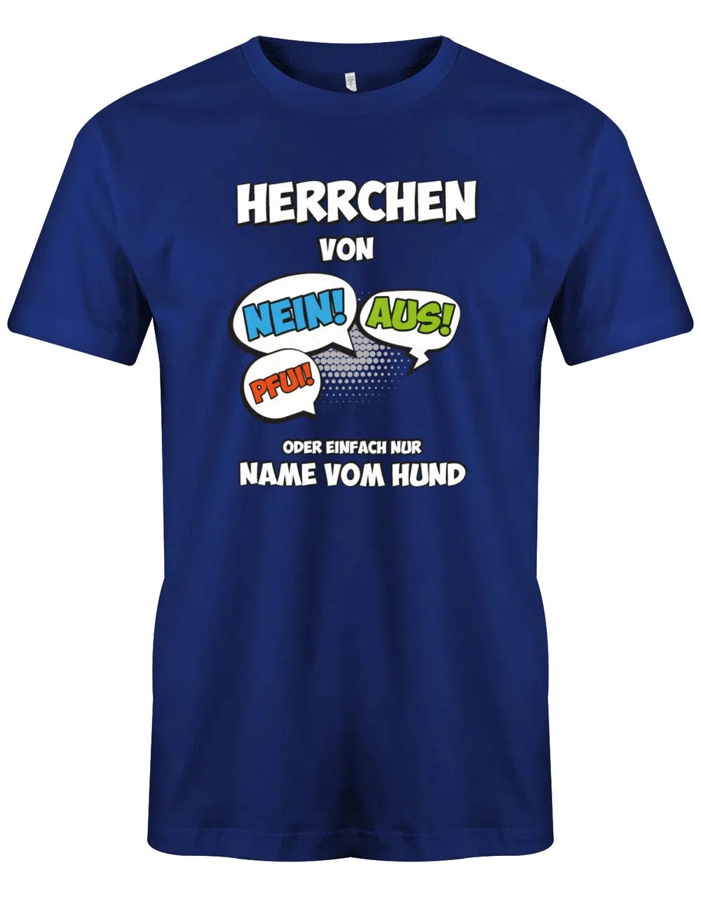 T-Shirt für Hundebesitzer Herrchen von personalisiert mit Name vom Hund