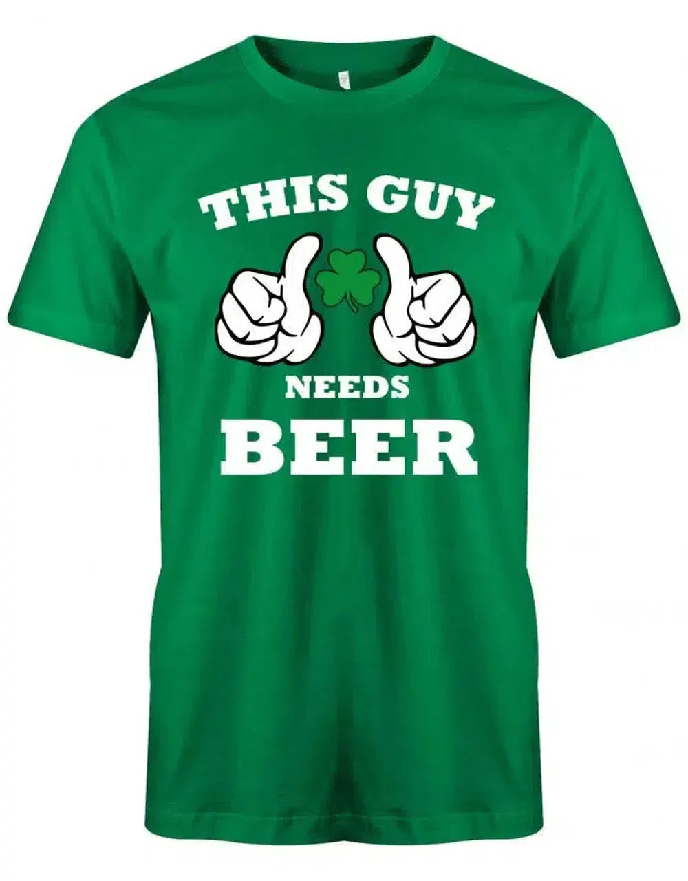 This guy needs Beer - St. Patricks Day - Bier und Kleeblatt - Herren T-Shirt