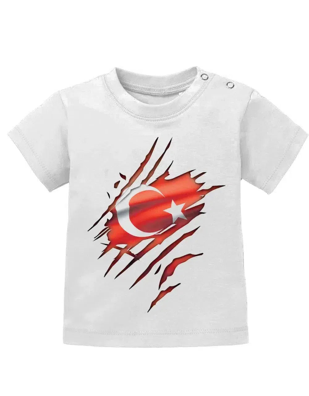 Türkei - aufgerissenes Shirt - EM WM - Türkiye - Baby T-Shirt