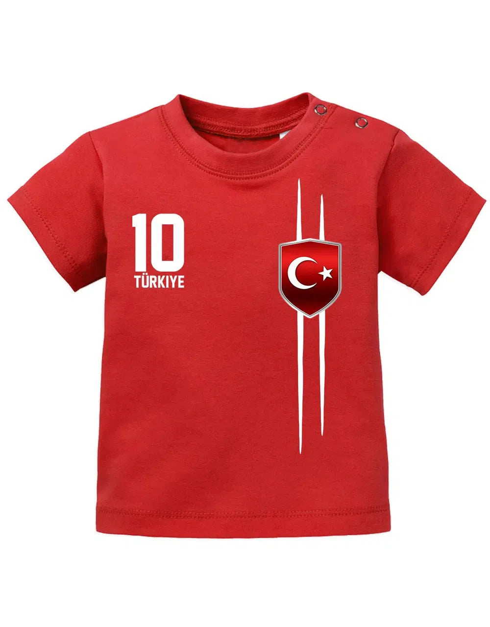 Türkiye 10 Wappen - EM WM - Türkei Fan - Baby Tshirt